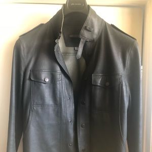 John Varvatos collection leather jacket